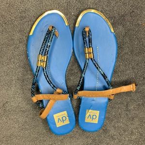 Dolce Vita Snakeskin Sandal Blue